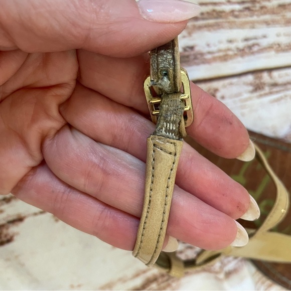 Sam Edelman Gigi T-strap Nude Sandal Size 8.5 Summer Vacay Shoes - Picture 11 of 12